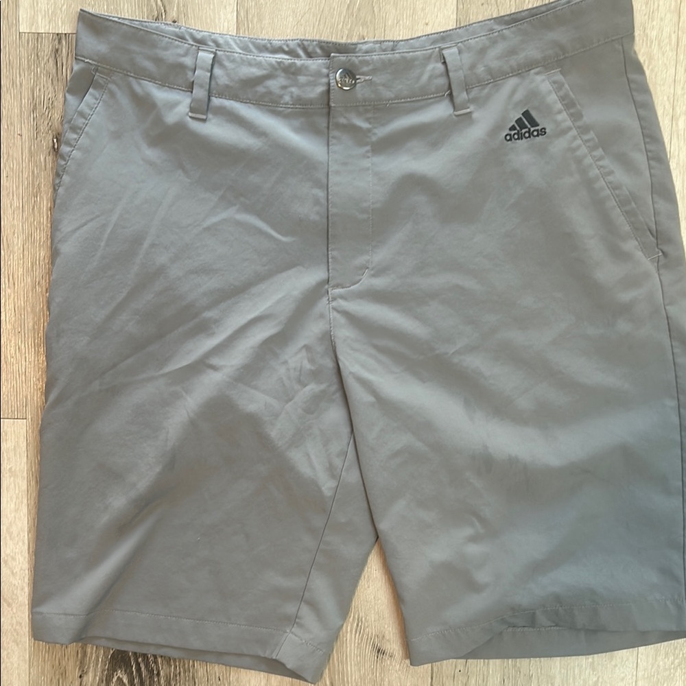 Adidas Gray Performance Athletic Shorts Lightweight Design